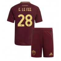 Echipament fotbal AS Roma Enzo Le Fee #28 Tricou Acasa 2024-25 pentru copii maneca scurta (+ Pantaloni scurti)